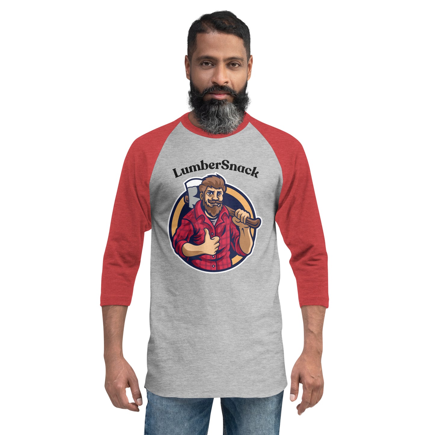 Mens 3/4 sleeve raglan shirt